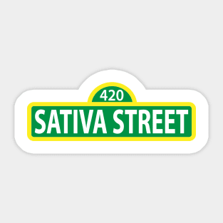 420 Sativa Street Sign Logo Sticker